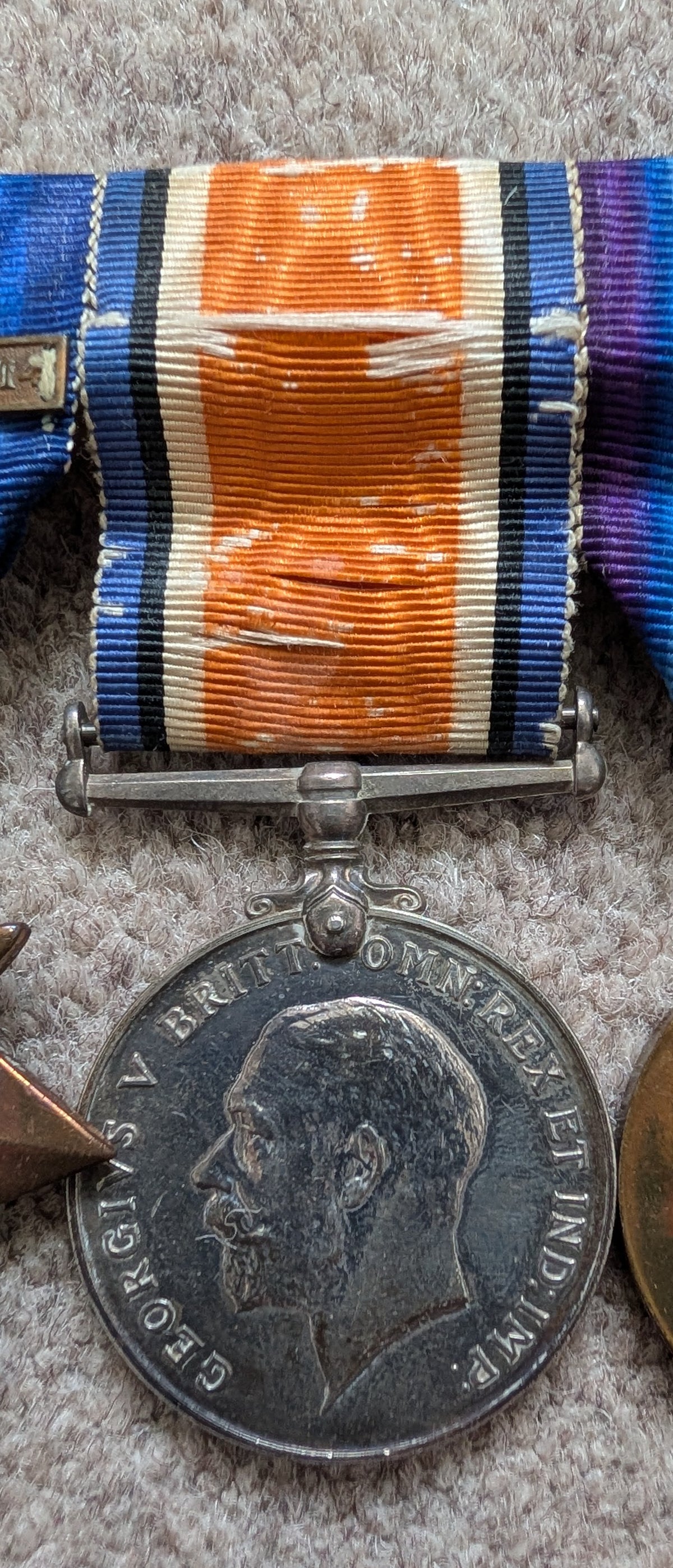 WW1 Mons Star With Clasp Quartet With Territorial Efficiency - Thomas MacNair