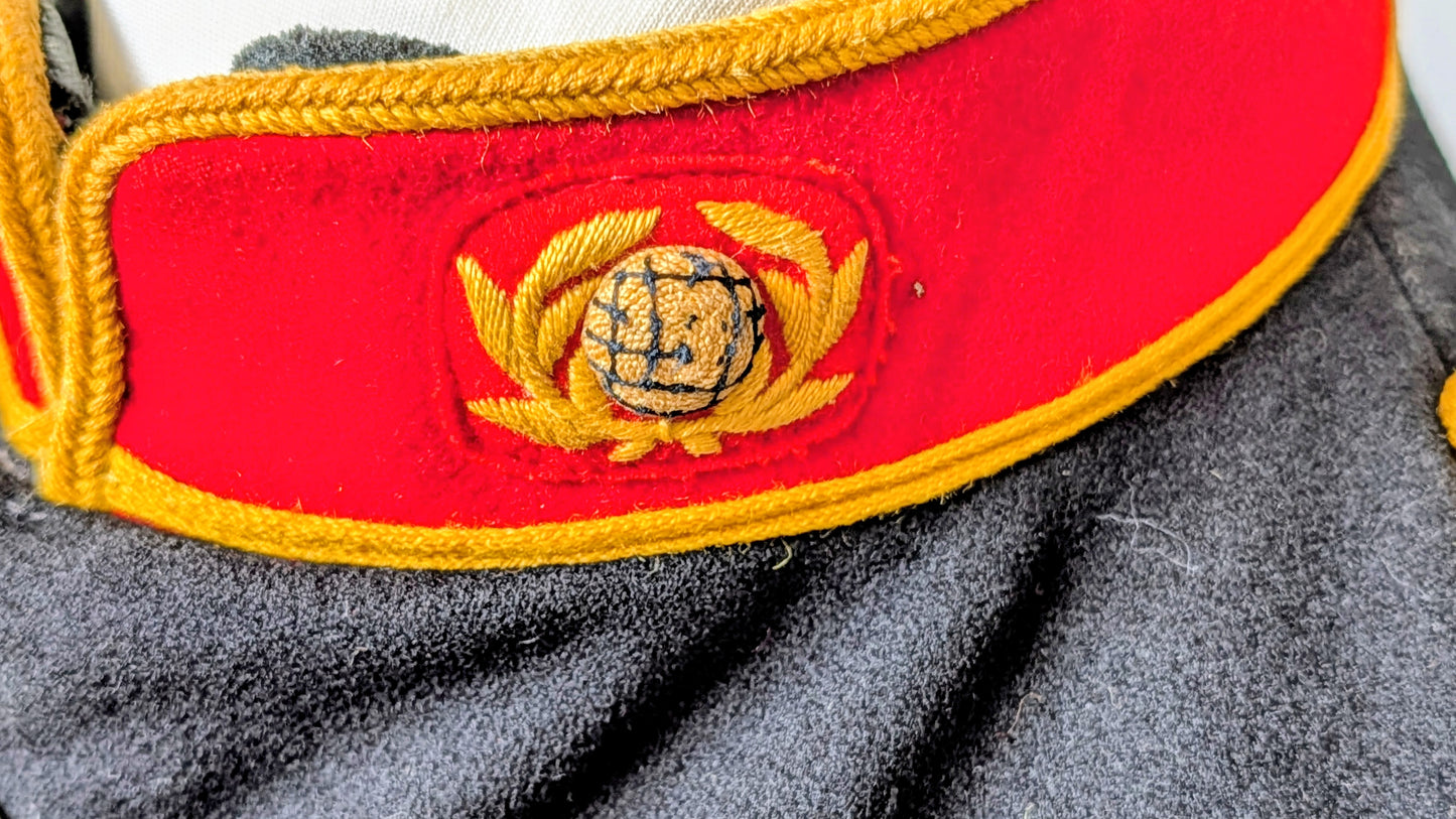 Vintage Royal Marines Tunic Bandsman RM Band Jacket Yellow Braid 1980s