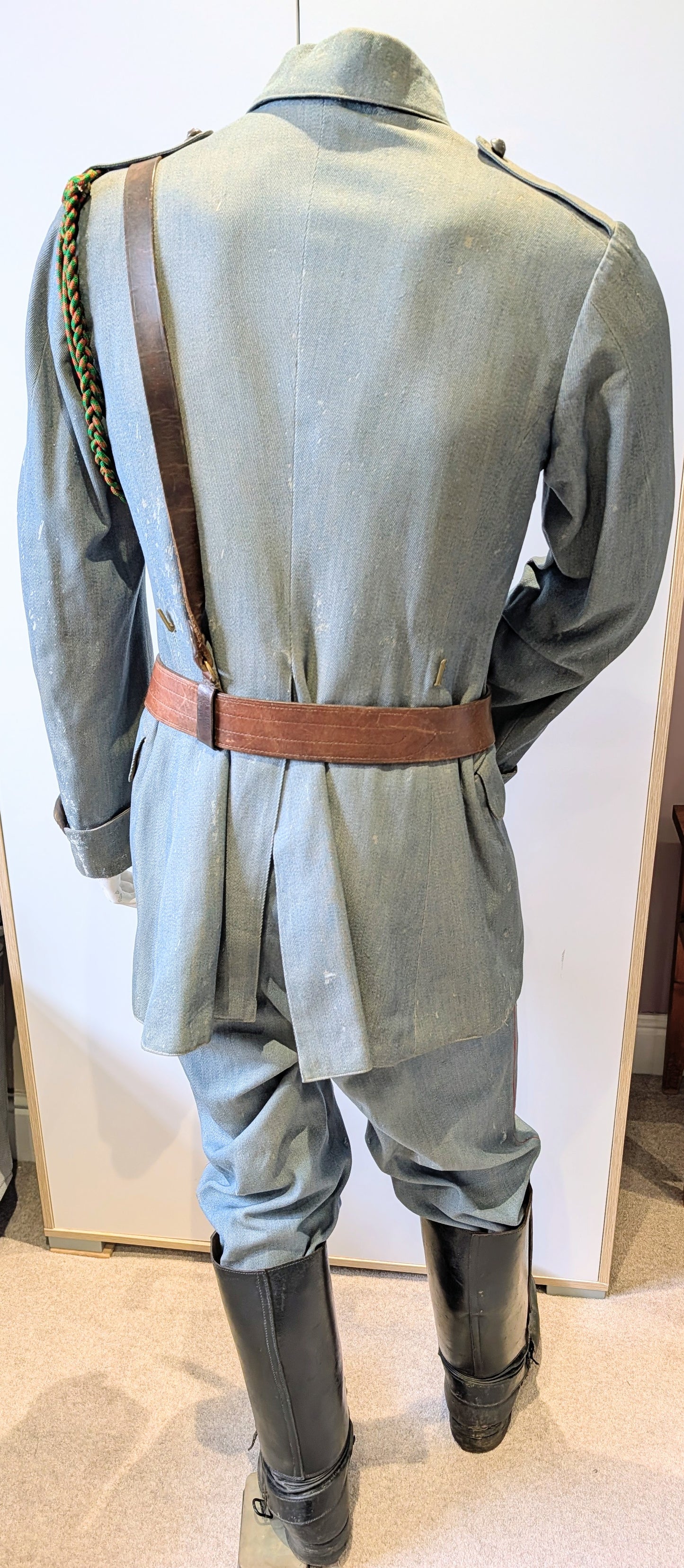 WW1 French 81st Artillery Uniform with Helmet, Sam Browne Belt, Boots & Gaiters