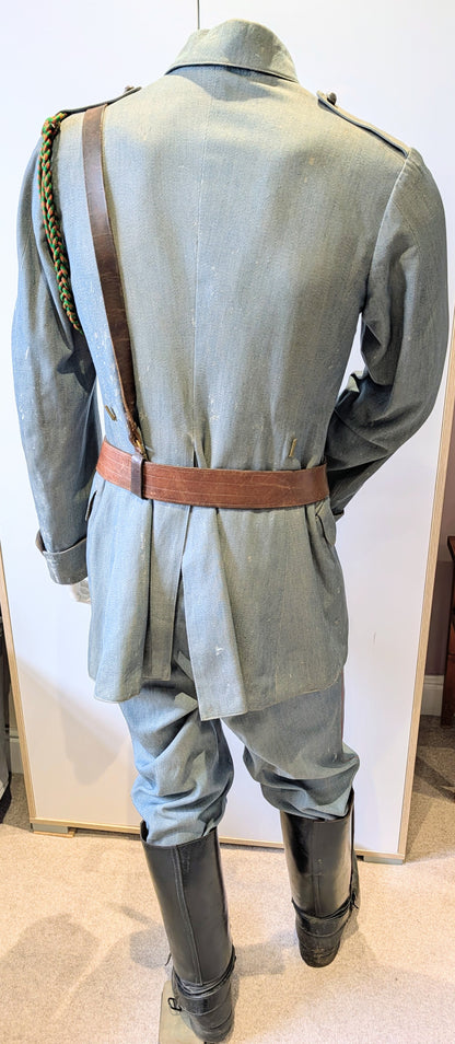 WW1 French 81st Artillery Uniform with Helmet, Sam Browne Belt, Boots & Gaiters