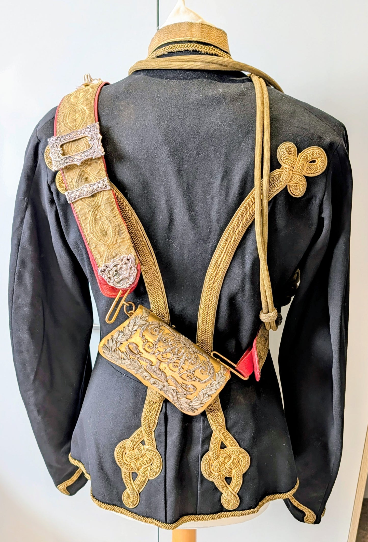 SOLD! Beautiful Victorian 11th Hussars Full Dress Frogged Jacket & Crossbelt 1870-80 Zulu War period