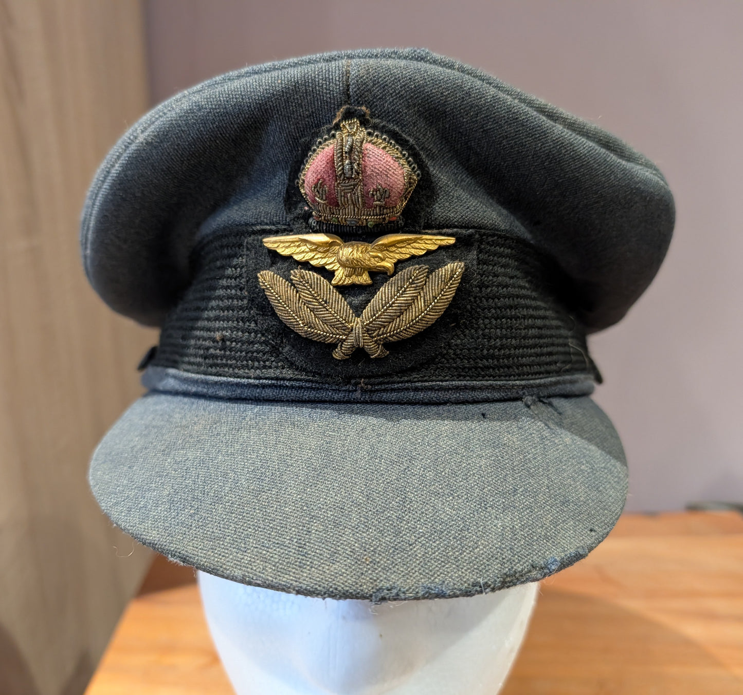SOLD! WW2 RAF Officers Peaked Visor Cap
