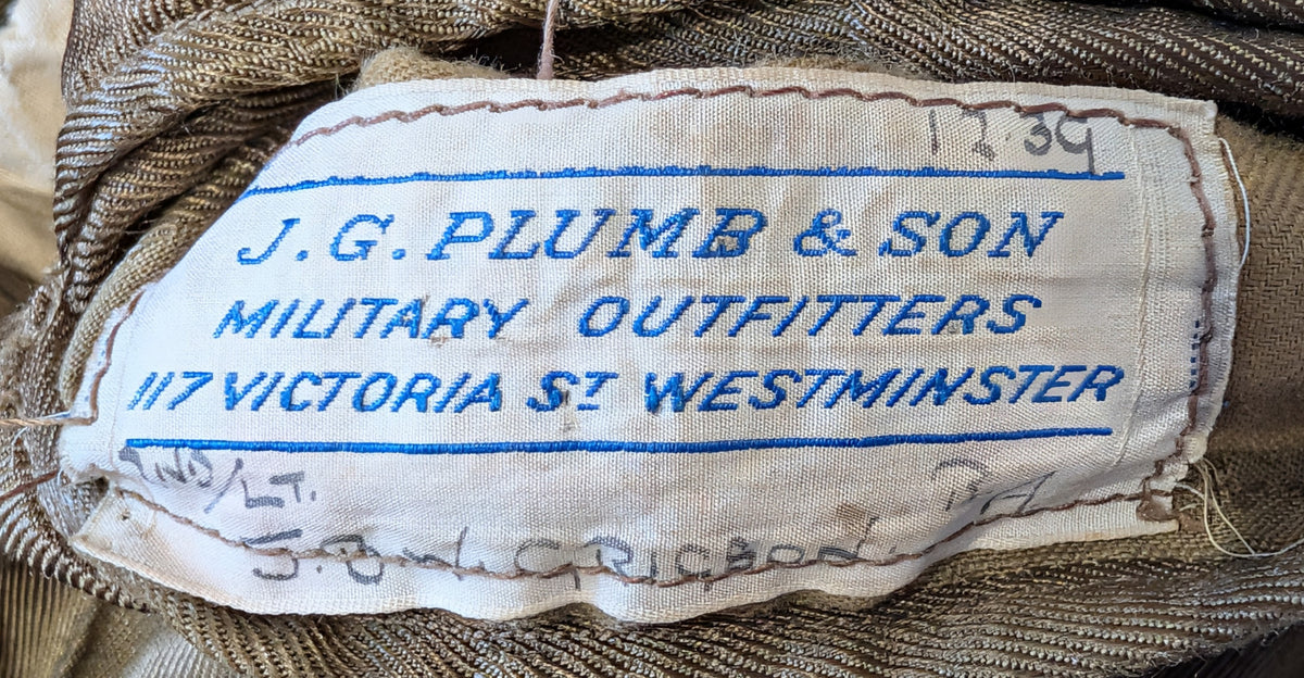 WW2 1939 British Army Royal Artillery 2nd Lieutenant Jacket Named