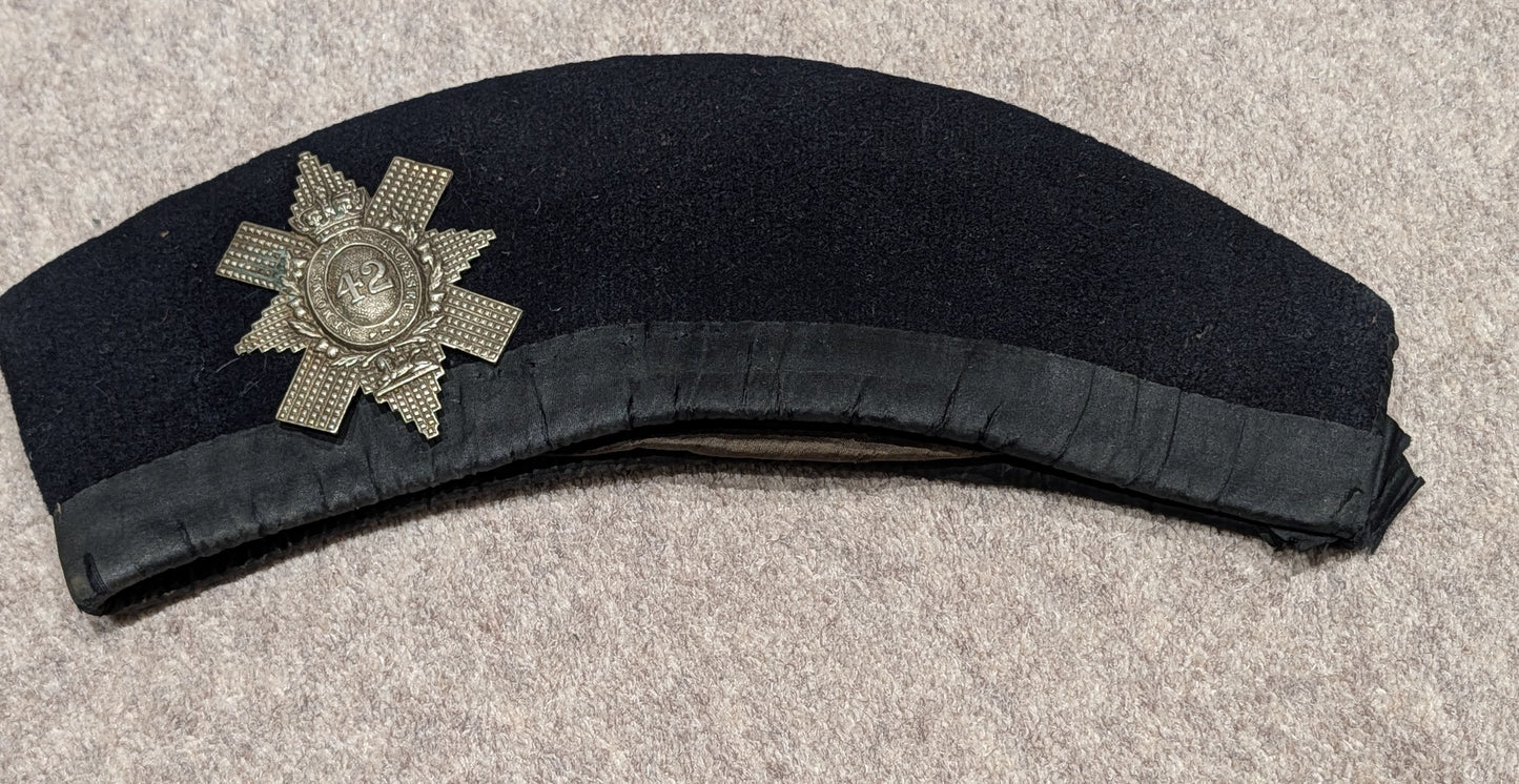 Rare Victorian British Army 42nd Regiment Of Foot Glengarry Cap