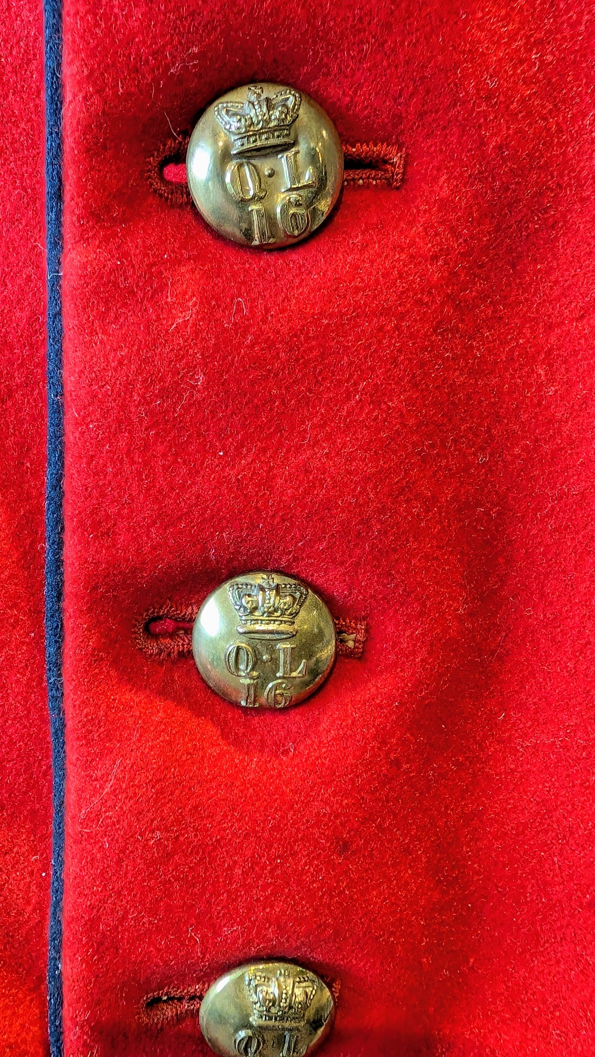 SOLD! Rare Victorian British Army 16th Lancers Scarlet Wool Stable Jacket