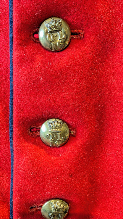 SOLD! Rare Victorian British Army 16th Lancers Scarlet Wool Stable Jacket