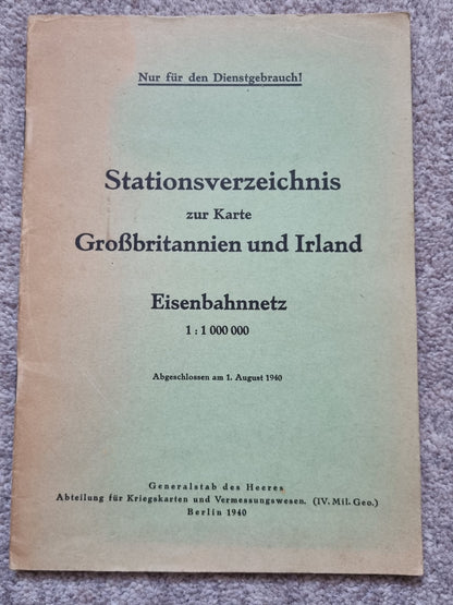 SOLD! Rare Operation Sealion  Planning Map Folder for England