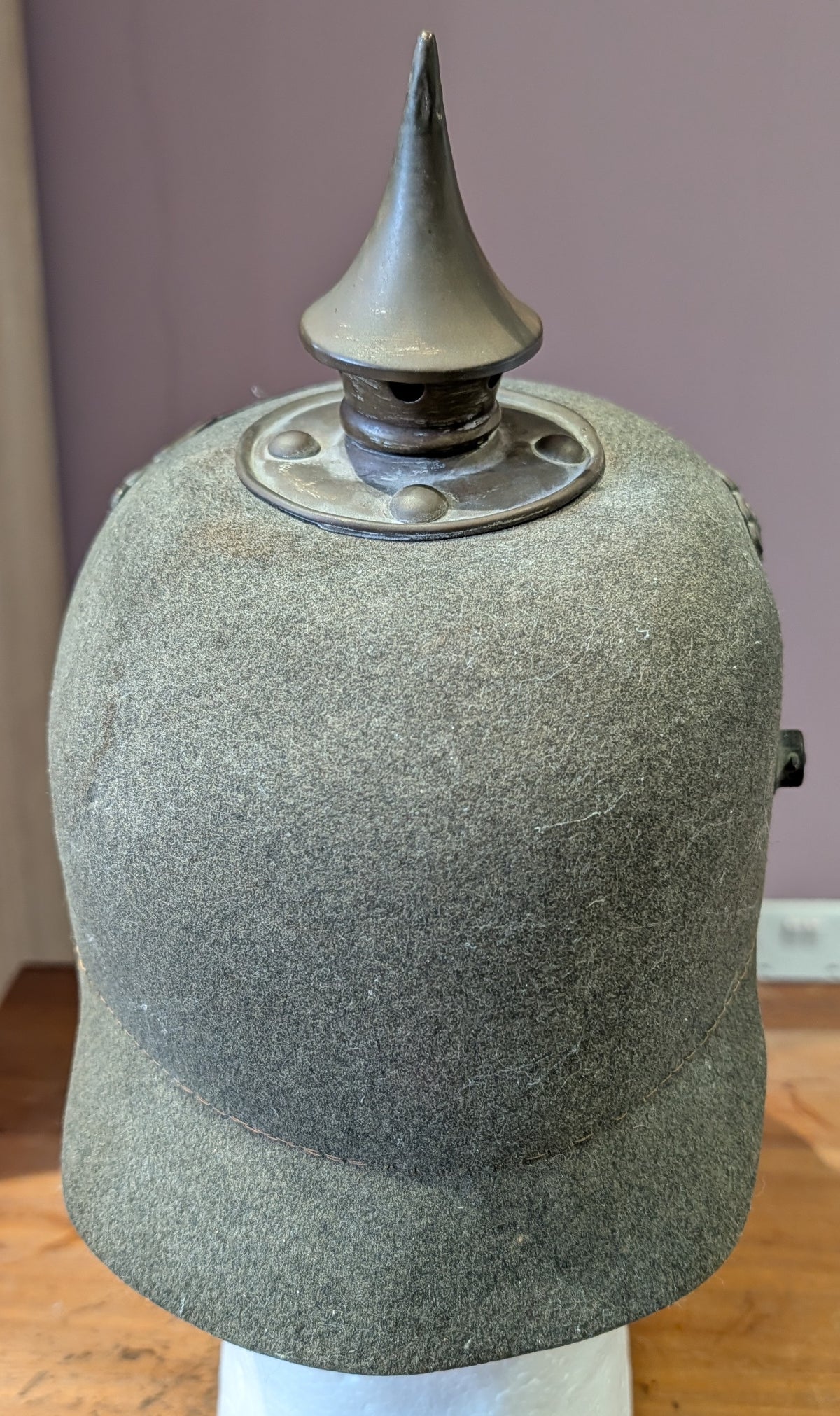 M15 WW1 German Prussian Grenadier Ersatz Felt Enlisted mans Pickelhaube Helmet