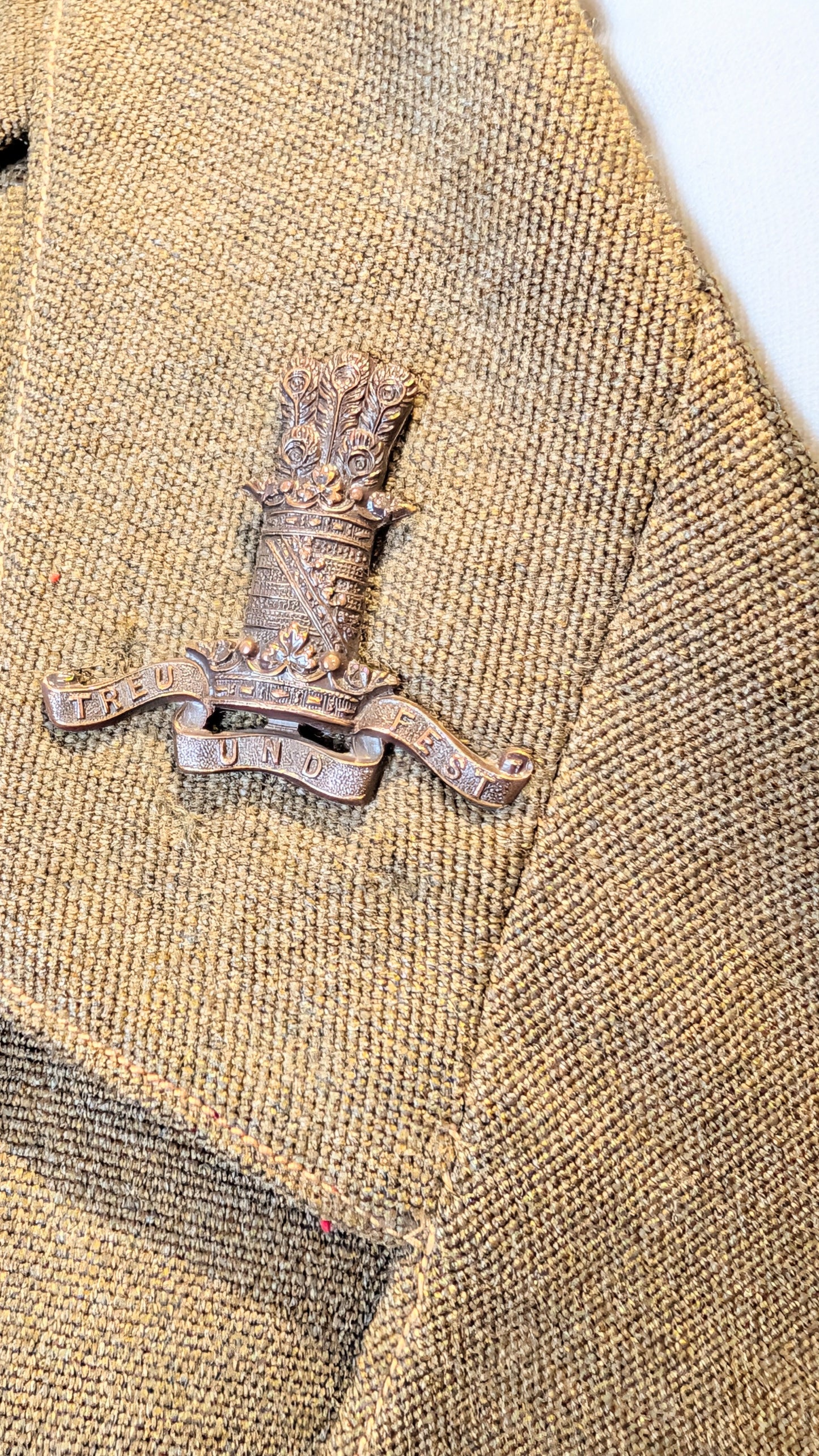 1930 Interwar British Army 11th Hussars Captain's Uniform Jacket Named