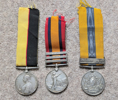 SOLD! Rare Rifle Brigade Sudan/Boer War Medals Set & Astrakhan Busby to Lt Harman DSO