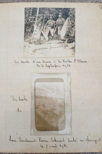 Unique WW1 French Army & Air Force Photo Album, Service Documents and Field Post Set to a Front Line Medic & Then Combat Pilot