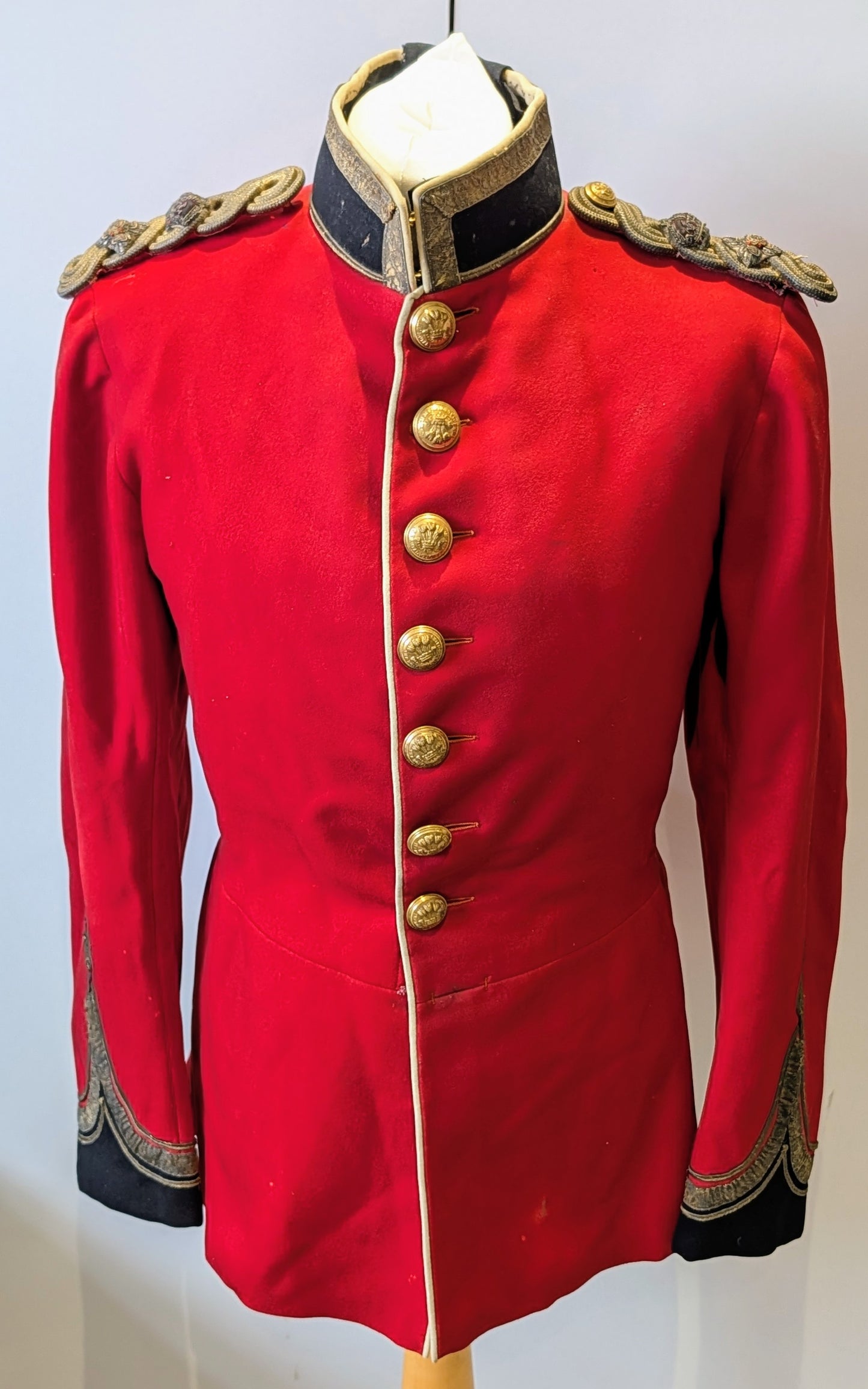 Edwardian British Army Royal Welch Fusiliers Scarlet Tunic Lt Colonel