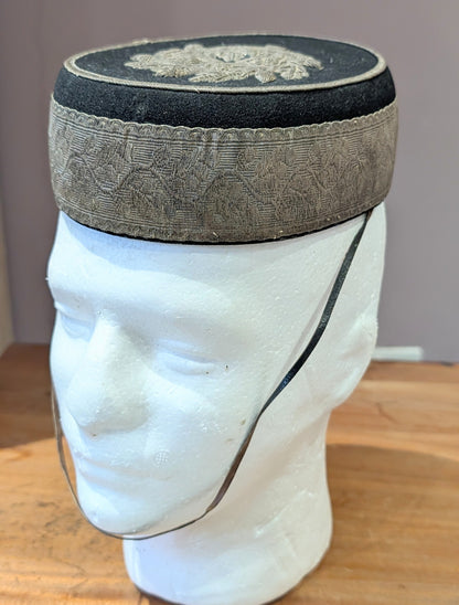 Victorian Worcestershire Hussars Yeomanry Pill Box hat With Chinstrap