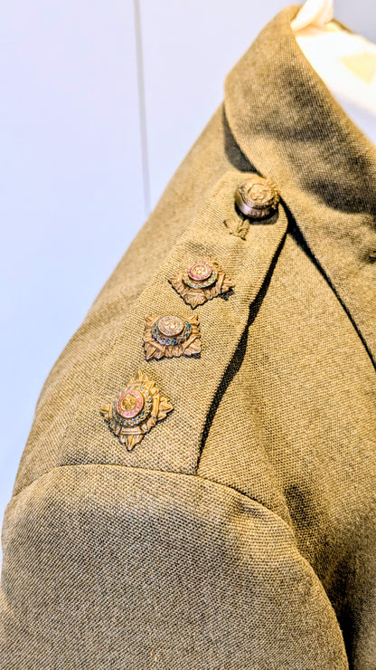 WW2 Royal Engineers Captain's Uniform Service Jacket 1941 Named
