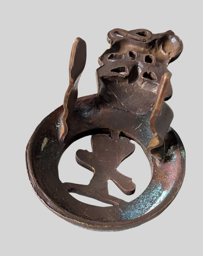 Royal Devon Yeomanry  Artillery Officer's Bronze Cap Badge