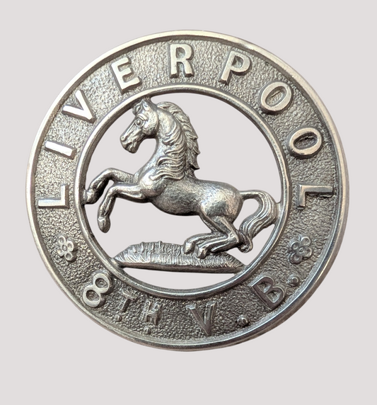 8th Volunteer Bn The King's (Liverpool) Regt White Metal Sporran Badge