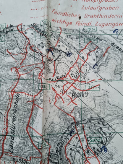 WW1 German Army Trench Map BRZEZANY area Ukraine 8th Feb 1917