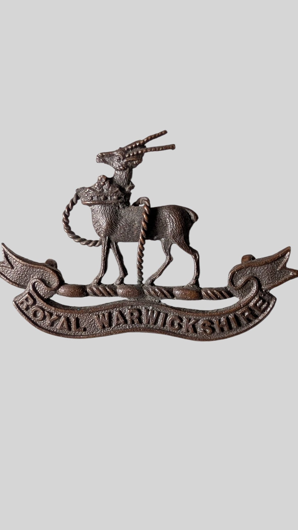 Royal Warwickshire Regiment Officer's Bronze Cap Badge