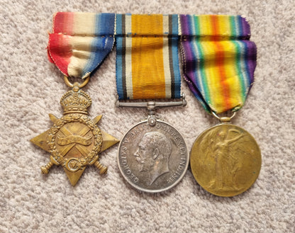 SOLD! Rare WW1 South African Medal Trio to Sergeant E G Ansley of the SA Motor Cycle Corps/8th SA Infantry