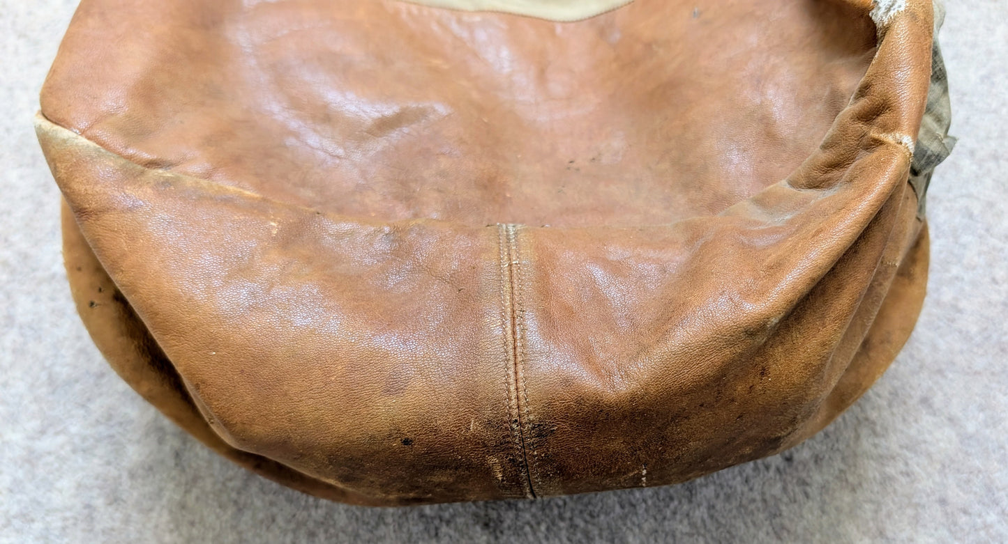 SOLD! WW1 British Army Officers Canvas & Leather Breadbag Haversack with Carry Strap