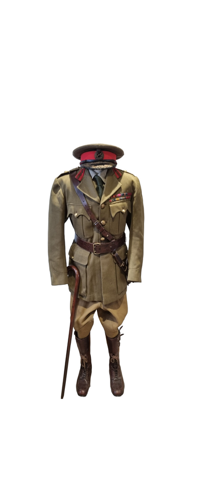 WW1 Complete Uniform With Cane, Sam Browne  & Boots Major General Francis Adrian Wilson CMG Royal Artillery
