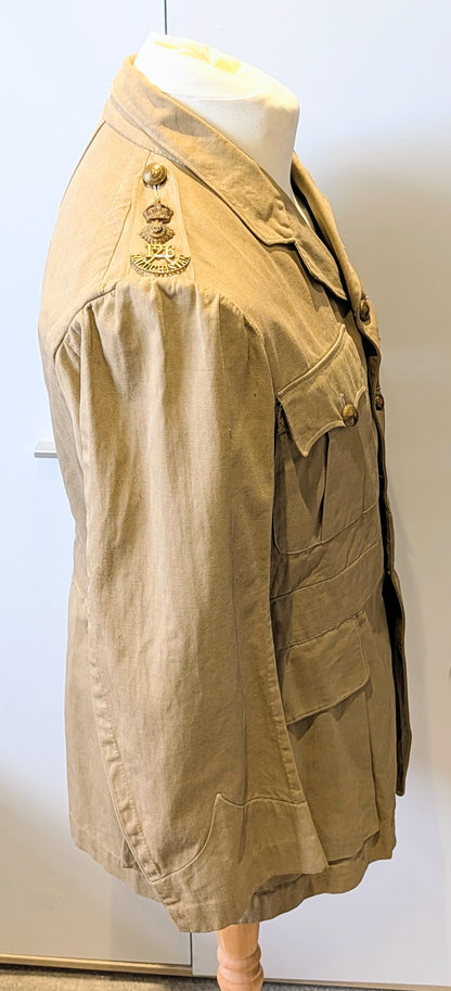 WW1 Era Indian 126th Baluchistan Regiment Lieutenant Colonel's Khaki Drill KD Jacket