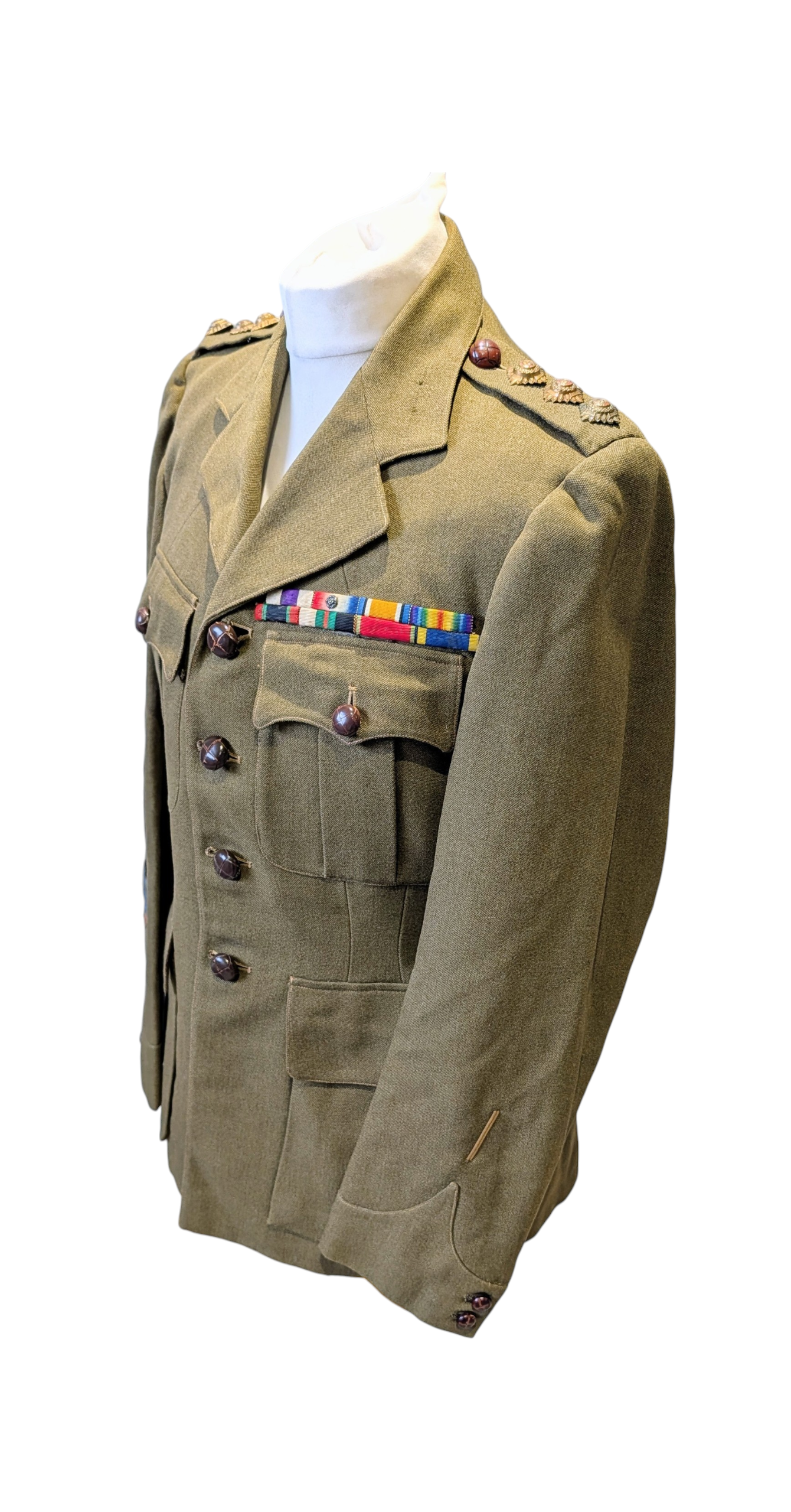 WW1 to Interwar British Captain's Uniform Jacket MC Winner WW1 Veteran