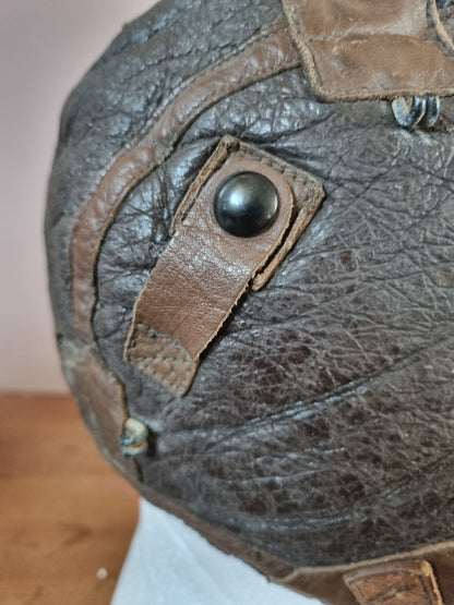 WW2 US Army Air Corps B-6 Leather Flying Helmet