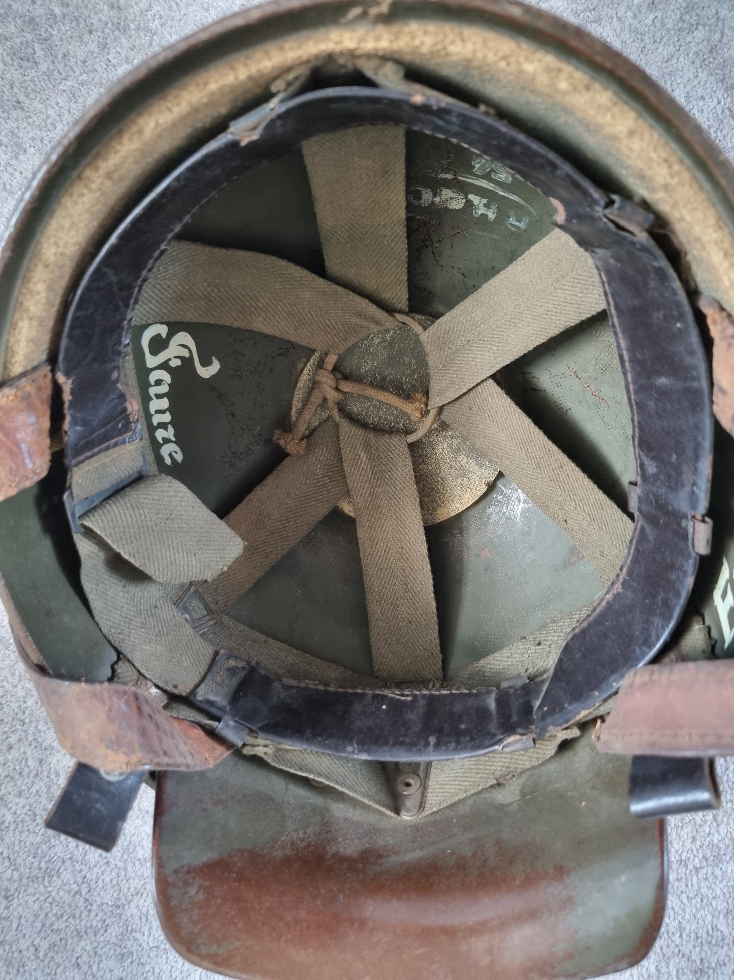 Rare French M51 Tank Armoured Car Radioman’s Radio-Char Helmet