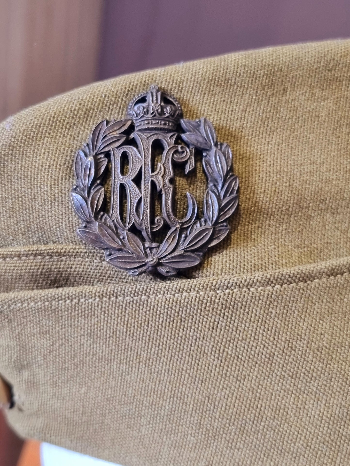 SOLD! Fantastic Rare WW1 Royal Flying Corps RFC Officers Side Cap Sidecap