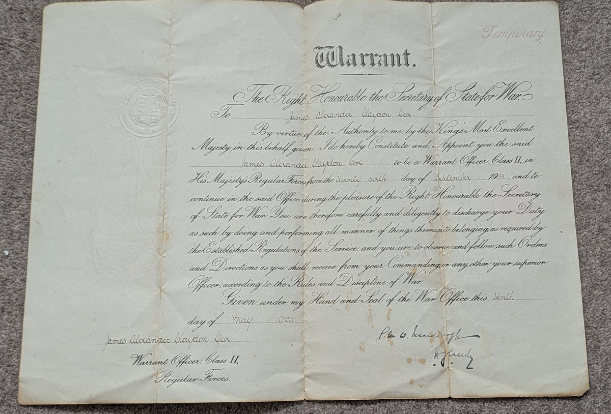 Boer War, WW1 & WW2 Medal Quintet & Service Papers QMS JAMES ALEXANDER COX RAMC Cook MID