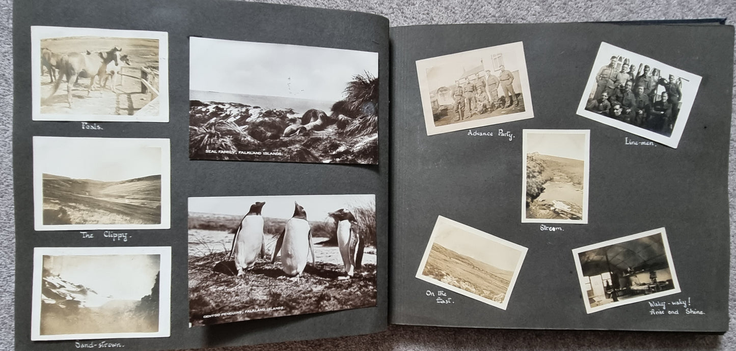 SOLD! Unusual WW2 British Army Falkland Islands Photo Album, 1943