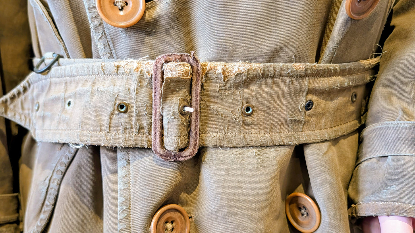 SOLD! Rare WW1 Burberry Officers Private Purchase Trench Coat with button-in Woollen Liner & Balaclava