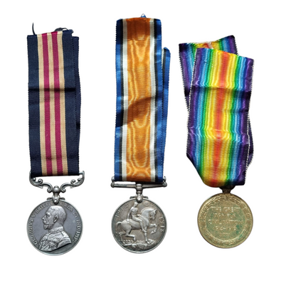 SOLD! WW1 British Gallantry Medal Military Medal Trio R N WATERHOUSE Royal Artillery