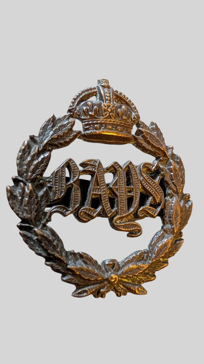 Rare 2nd Dragoon Guards (Queen Bays)  Officer's Bronze Cap Badge