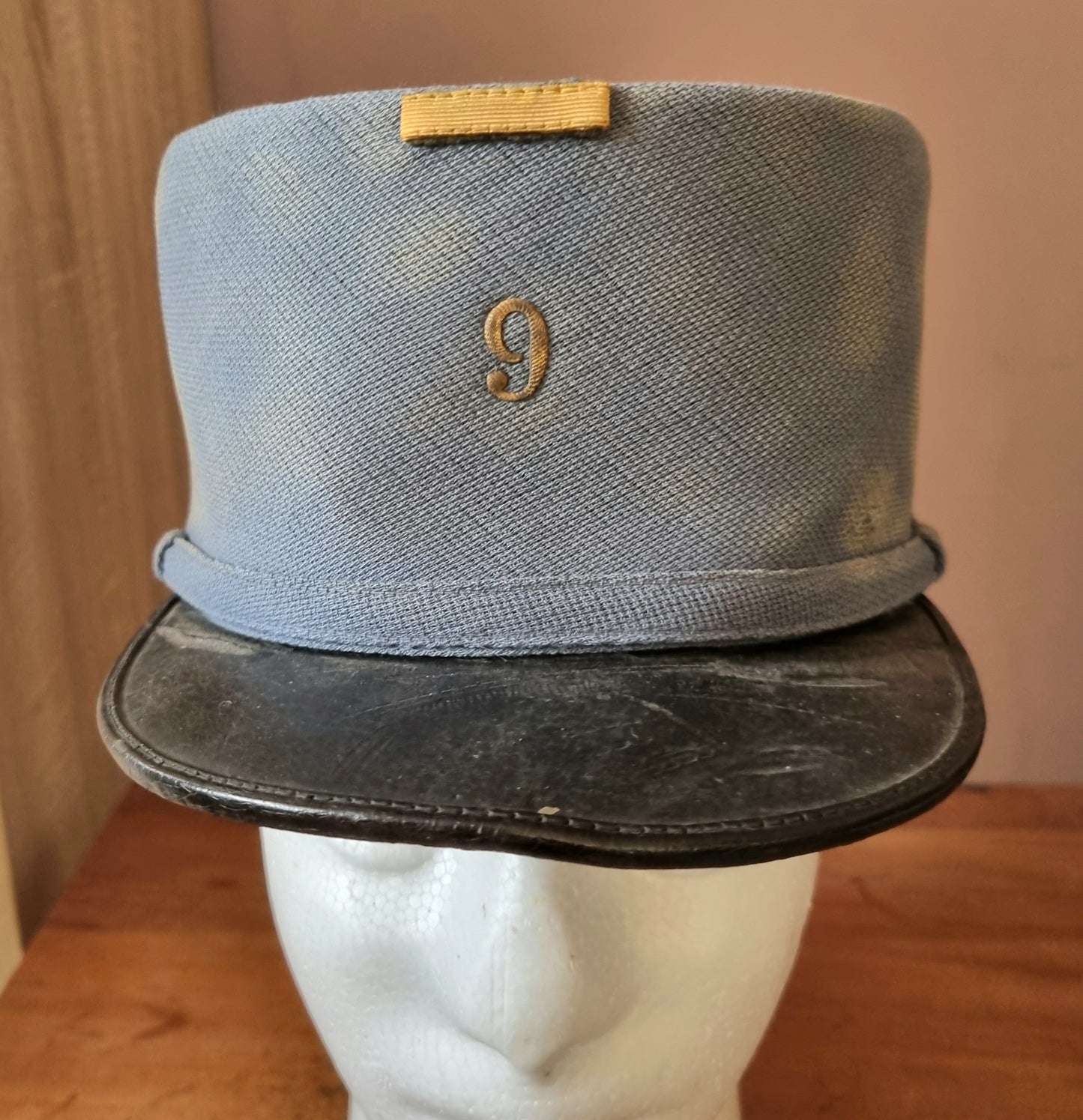 Rare WW1 Horizon Blue  French Army 9th Infantry 2nd Lieutenant Kepi Cap