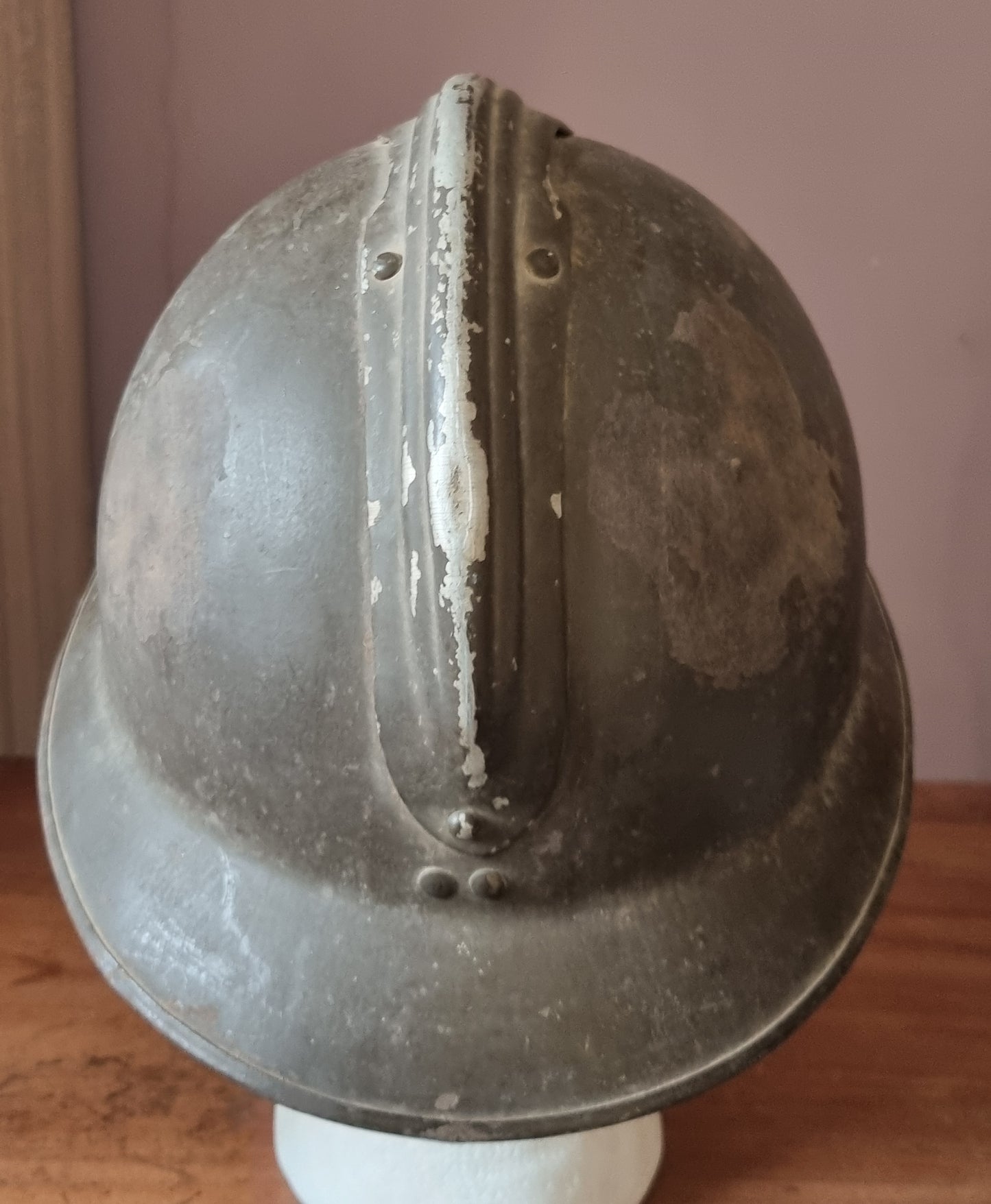 SOLD! WW2 French Army Artillery M26 ‘Adrian’ Helmet With WW1 Badge
