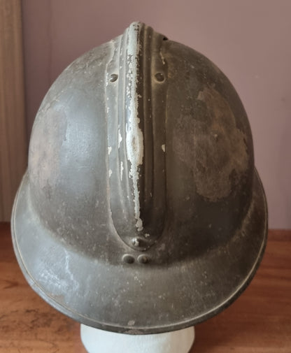 SOLD! WW2 French Army Artillery M26 ‘Adrian’ Helmet With WW1 Badge