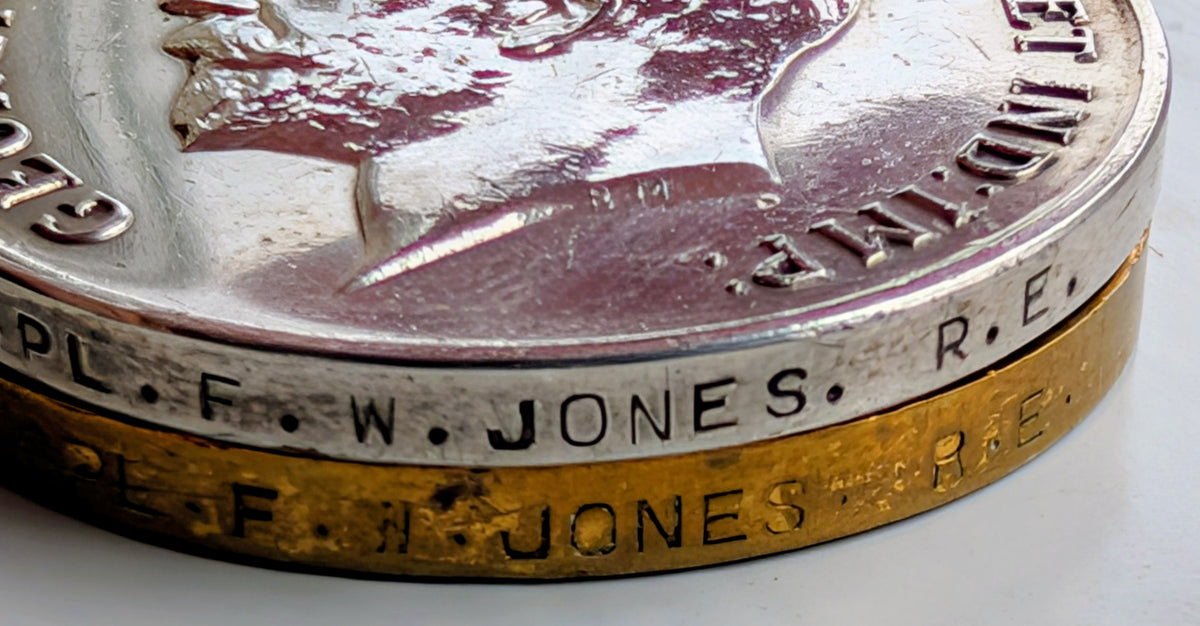WW1 British Medal Trio - Cpl FREDERICK WILLIAM JONES Royal Engineers