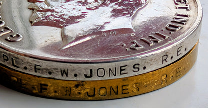 WW1 British Medal Trio - Cpl FREDERICK WILLIAM JONES Royal Engineers