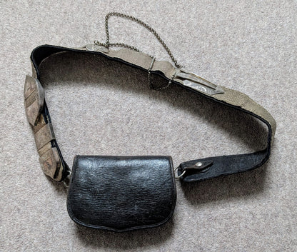 SOLD! Beautiful Edwardian Montgomeryshire Yeomanry CrossBelt & Pouch & Cover - Solid Silver Fittings