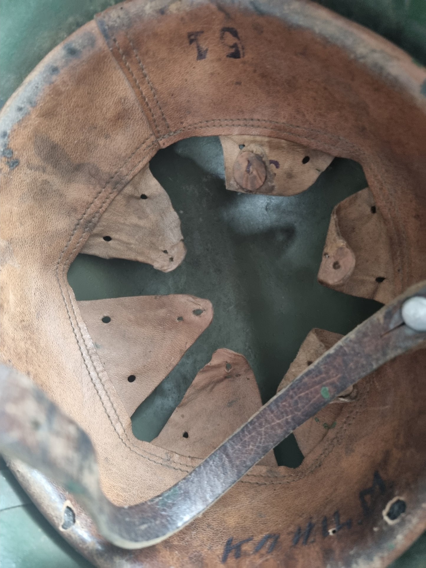 Post War Reused WW2 Bulgarian M36 Type C Helmet