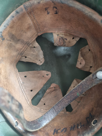 Post War Reused WW2 Bulgarian M36 Type C Helmet