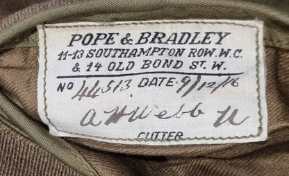 Unique WW1 Uniform Collection to KIA 2nd Lieutenant Arthur Henry Webb 8th Battalion, Royal East Kent Regiment (The Buffs)