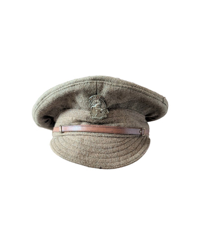 SOLD! WW1 British Army Wool Kent Volunteer Force Floppy Trench Cap Dated 1918
