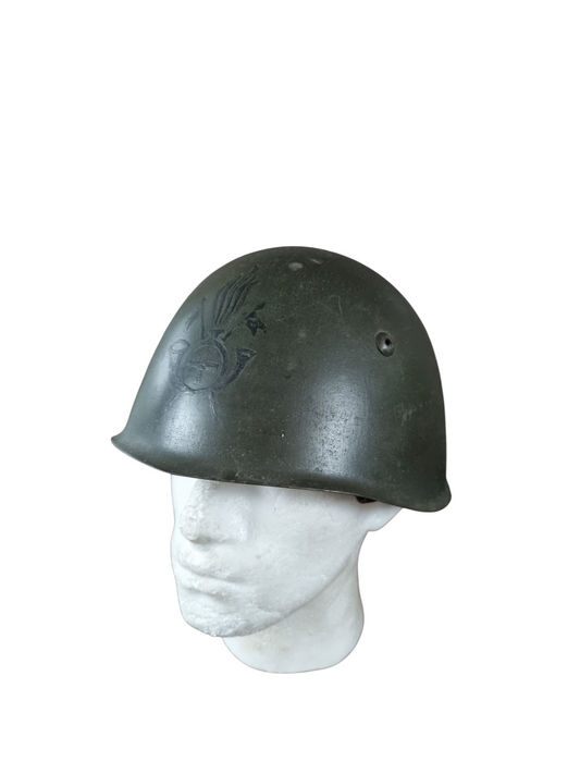 Rare WW2 Italian Army M33 Helmet With Lancers Lancieri Decal