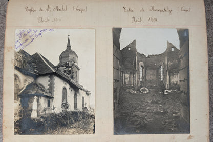 Unique WW1 French Army & Air Force Photo Album, Service Documents and Field Post Set to a Front Line Medic & Then Combat Pilot