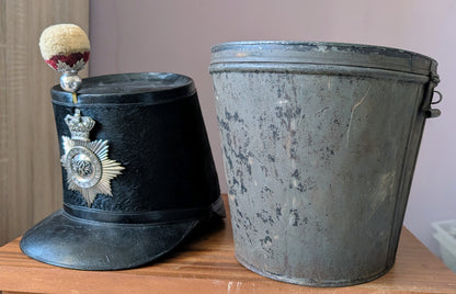 Sold! Rare British Army Hertford Militia French Pattern Shako 1855-61 & Tin
