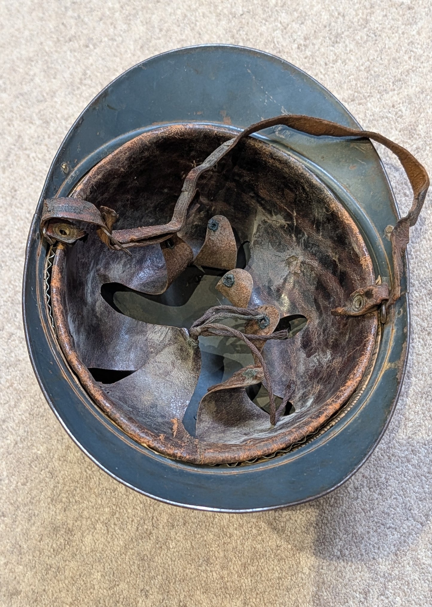 WW1 French Infantry M15 ‘Adrian’ Helmet With Veterans Plate