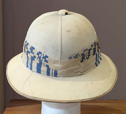 Unusual WW2 British Army Pith Helmet With Indian Regimental Puggaree